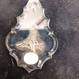 Reed barton lead crystal and sterling ornament